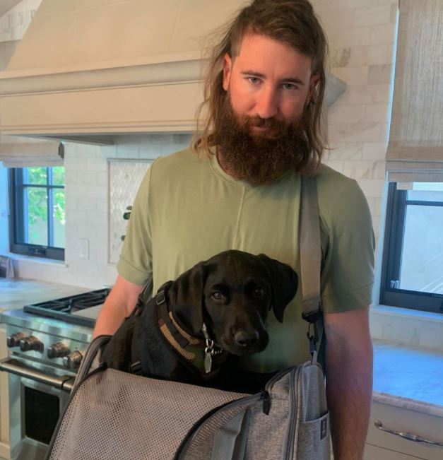 Charlie Blackmon with his pet dog