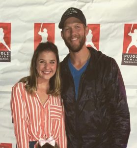 Clayton Kershaw with his wife Ellen Melson | Celebrities InfoSeeMedia