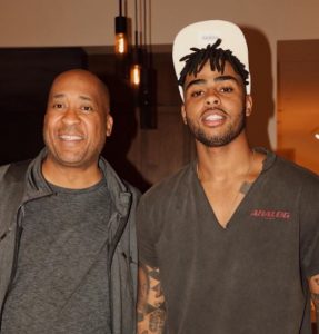 D'Angelo Russell with his father Antonio Russell