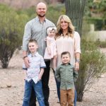 Jon Lester with wife and children