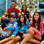 Miguel Cabrera with wife and kids