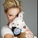 Bridget Moynahan with her pet dog