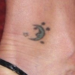 Bridget Moynahan's foot tattoo