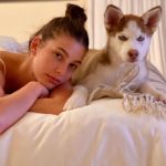 Camila Morrone with her pet
