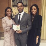 Chiwetel Ejiofor with his mother and sister