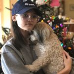 Ciara Bravo with her pet dog