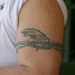 Dustin Pedroia leftarm tattoo