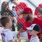 Dustin Pedroia with his sons