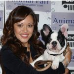 Marisa Ramirez with her pet dog