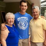 Miles Teller with his grandparents
