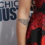 Monica Raymund's right hand butterfly tattoo