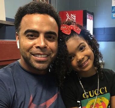 Nelson Cruz with his daughter Giada Cruz
