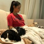 Olivia Munn with pets