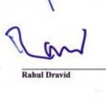 Rahul Dravid signature