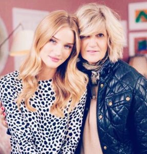 Rosie Huntington-Whiteley with her mother Fiona Huntington-Whiteley
