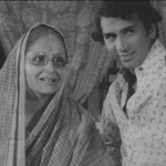 Sunil Gavaskar with his mother Meenal Gavaskar