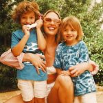 Candice Swanopoel with her kids