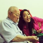 Chelsea Zhang with her grandfather