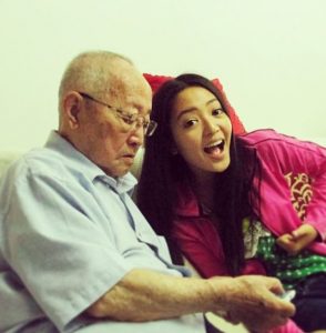 Chelsea Zhang With Her Grandfather Celebrities Infoseemedia