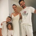 Francisco Lachowski with his wife and kids