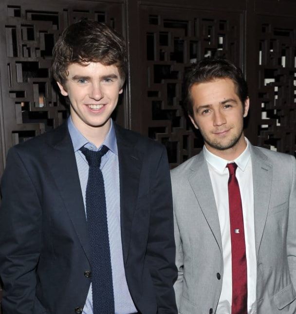 Freddie Highmore with his brother Bertie Highmore