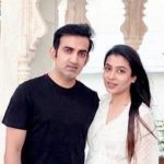 Gautam Gambhir with his wife Natasha Jain