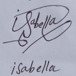 Isabel May signature