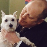 James Spader with his pet dog