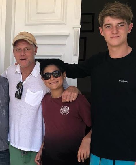 Jason Beghe with his sons Bix and Bear