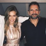 Josephine Skriver with her father