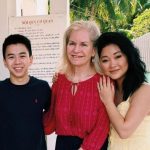 Lana Condor with her mother and brother