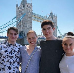Mason Cook with his brother and sisters