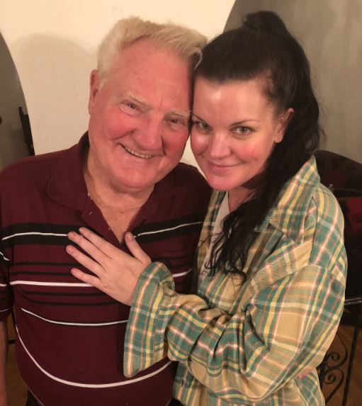 Pauley Perrette with her father Paul Perrette
