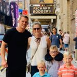 Alan Ritchson with his wife and kids
