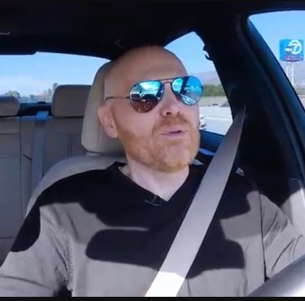 Bill Burr with his Bently car