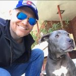 Bill Burr with his pet dog