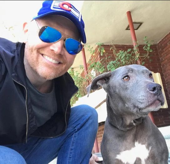 Bill Burr with his pet dog