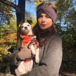 Conor Leslie with her pet dog