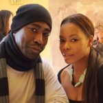D.B. Woodside with his wife Golden Brooks
