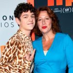 Noah Jupe with his mother Katy Cavanagh