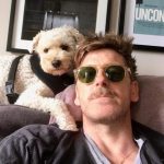 Paul Anderson with his pet dog