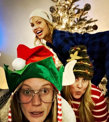 Tricia Helfer with her sisters