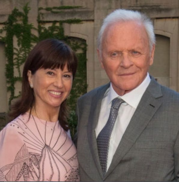 Anthony Hopkins with his wife Stella Arroyave
