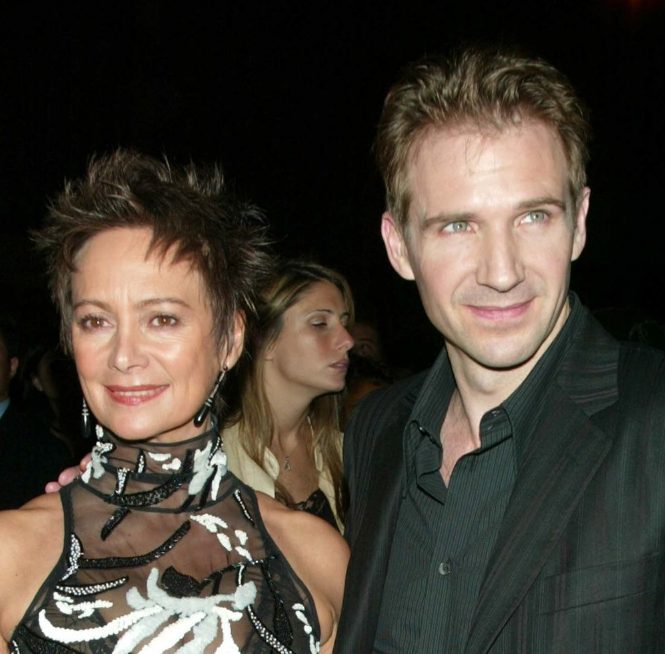 Ralph Fiennes with his ex-girlfriend Francesca Annis