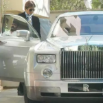 Amitabh Bachchan with his Rolls Royes car