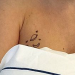 Barbara Opsomer's chest tattoo