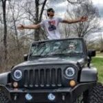Boban Marjanovic with his jeep car