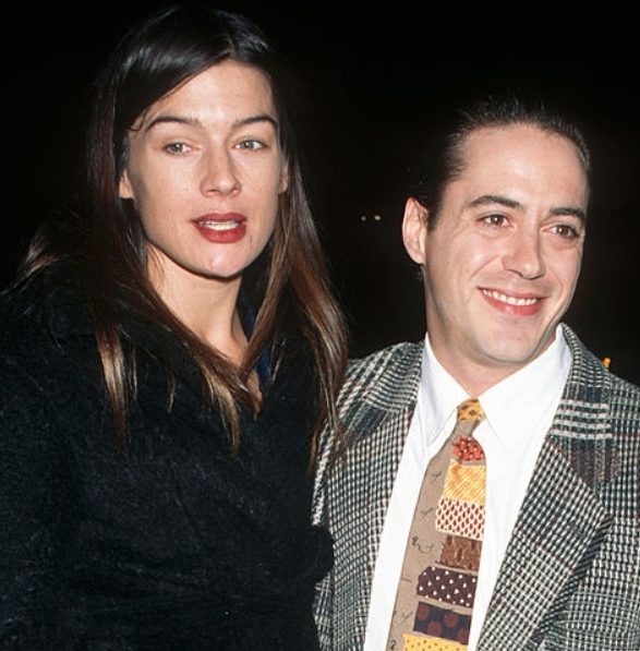 Deborah Falconer with her ex-husband Robert Downey Jr.