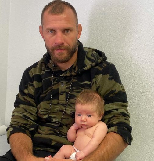 Donald Cerrone with his younger son