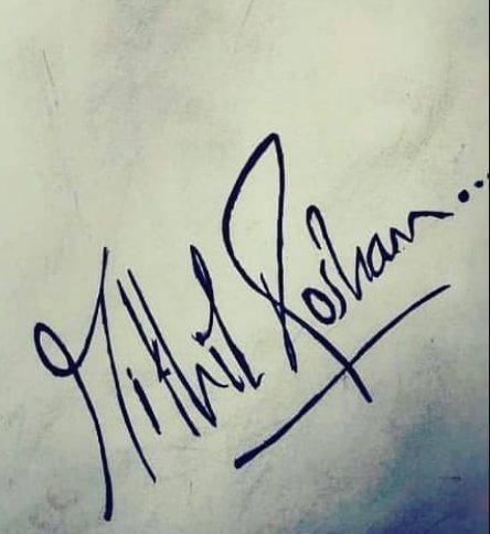 Hrithik Roshan signature